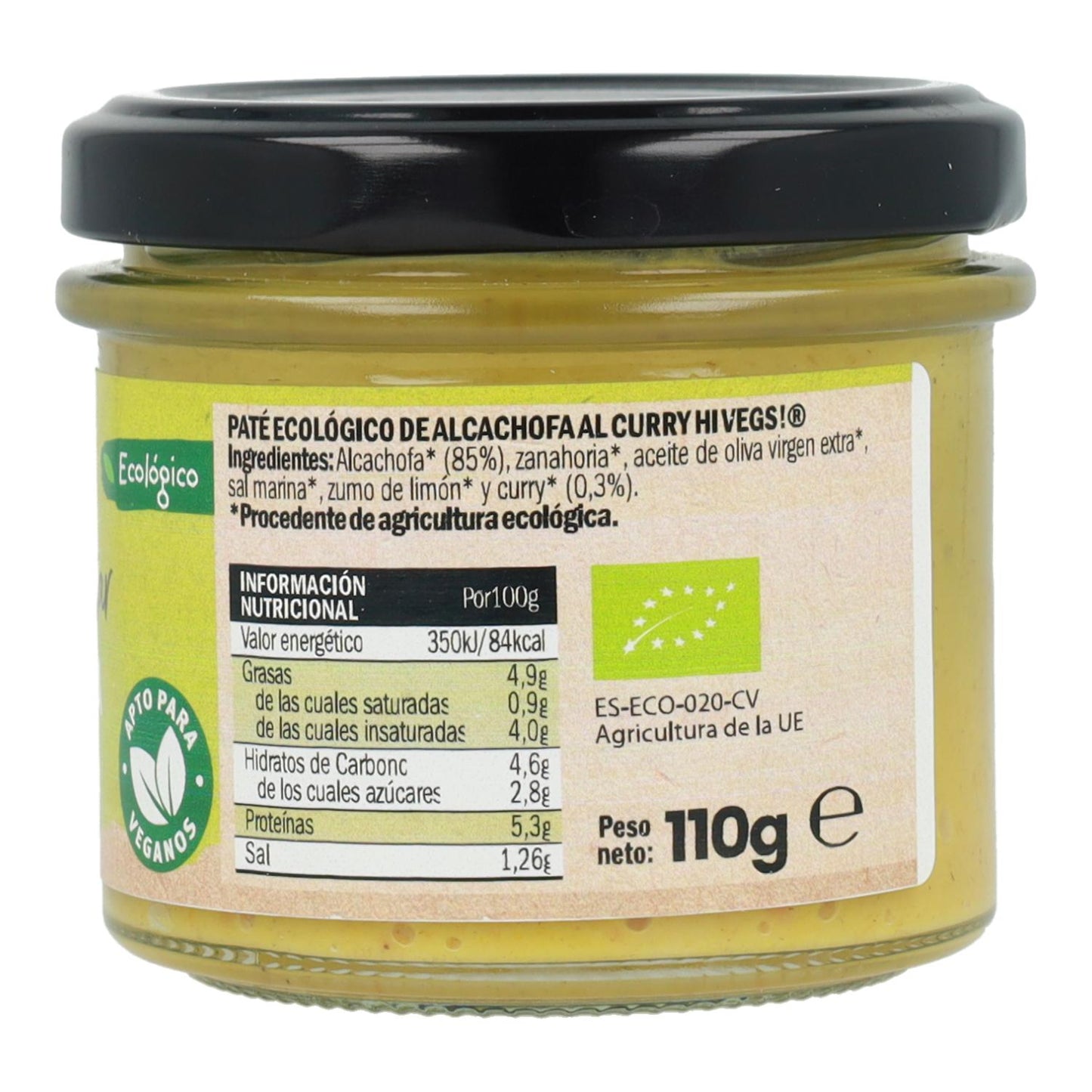 Hi Vegs Caril Pasta de Alcachofra 110g