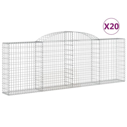 Cestas De Gaviones 20 Uds Forma Arco Hierro 300x30x100/120 Cm_0