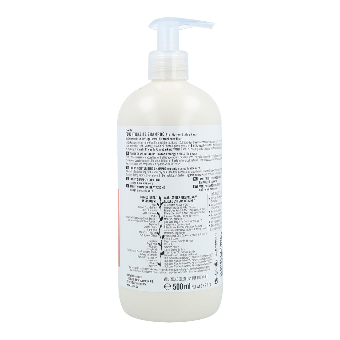 Champô Hidratante Sante Family Aloé Vera e Manga 500 ml