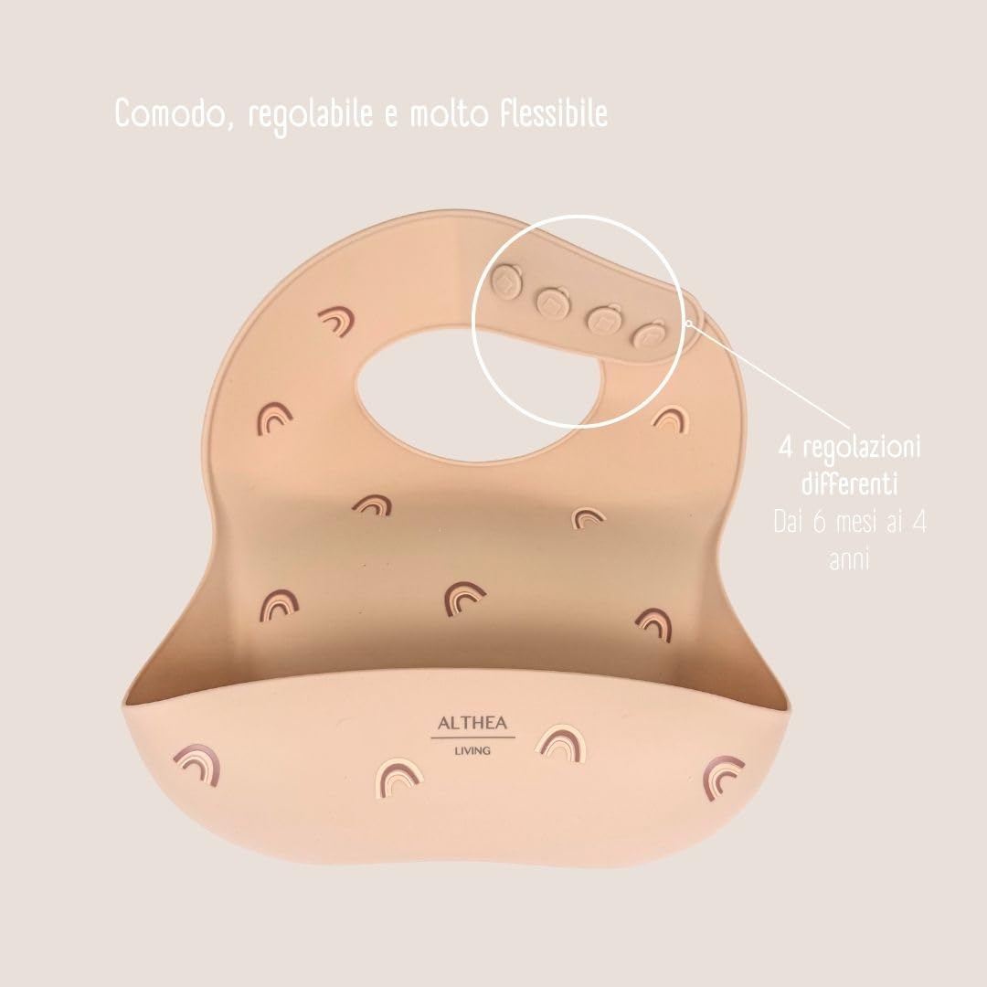 Baberos Impermeables - 2 Piezas - Beige / Rosa Profundo._4