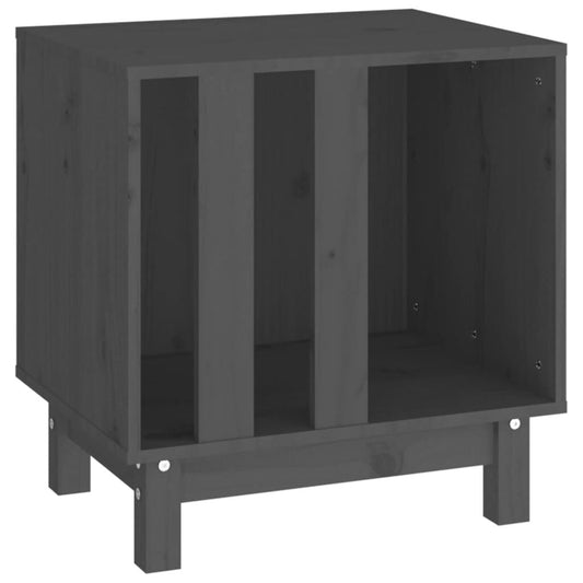 Vidaxl Caseta Para Perros Madera Maciza De Pino Gris 50x40x52 Cm_0