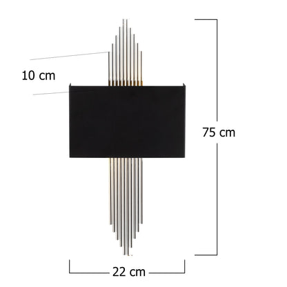 Aplique De Pared Recto, Metal , Negro

plata, 75x10x22, Casquillo E 27 Max 40 W