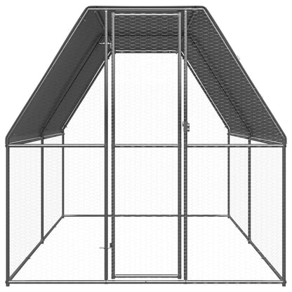 Vidaxl Jaula Gallinero De Acero Galvanizado 2x4x2 M_1