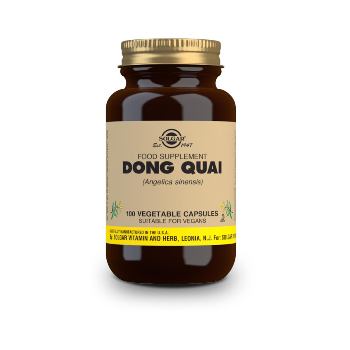 Dong Quai (Angelica sinensis), 100 cápsulas vegetais
