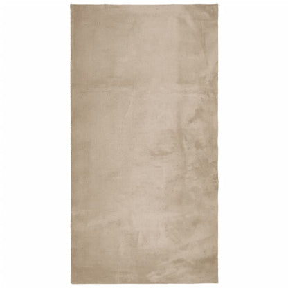 Vidaxl Alfombra De Pelo Corto Suave Lavable Huarte Arena 60x110 Cm_0