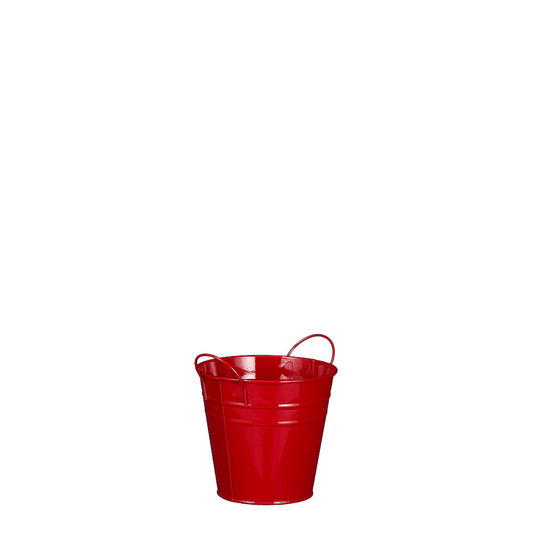 Cubo Color Rojo Con Asas 13cm_0