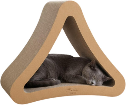 Rascador Para Gatos Delta, 2 En 1 De Cartón Corrugado Althea Living 64x34x54cm_1
