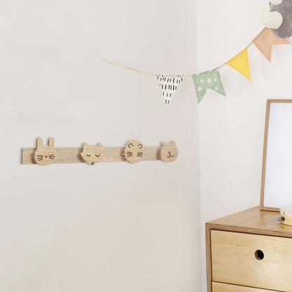 Well Home Perchero Infantil wild En Madera 5 Ganchos_4