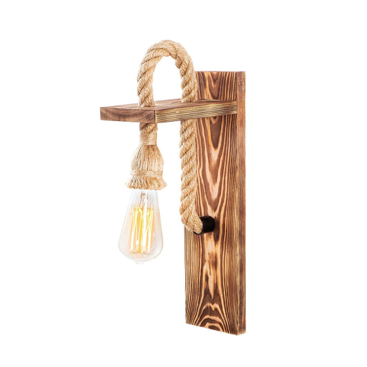 Aplique De Pared, Madera , Madera, 11x18x40, Casquillo 1 X E 27 Max 40 W_0