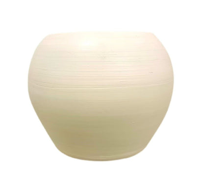 Macetero De Cerámica Esfera Blanco 31cm_1