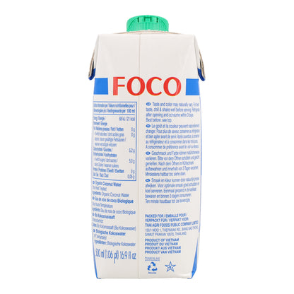Água de coco pura, 100% Natural Foco 500ml