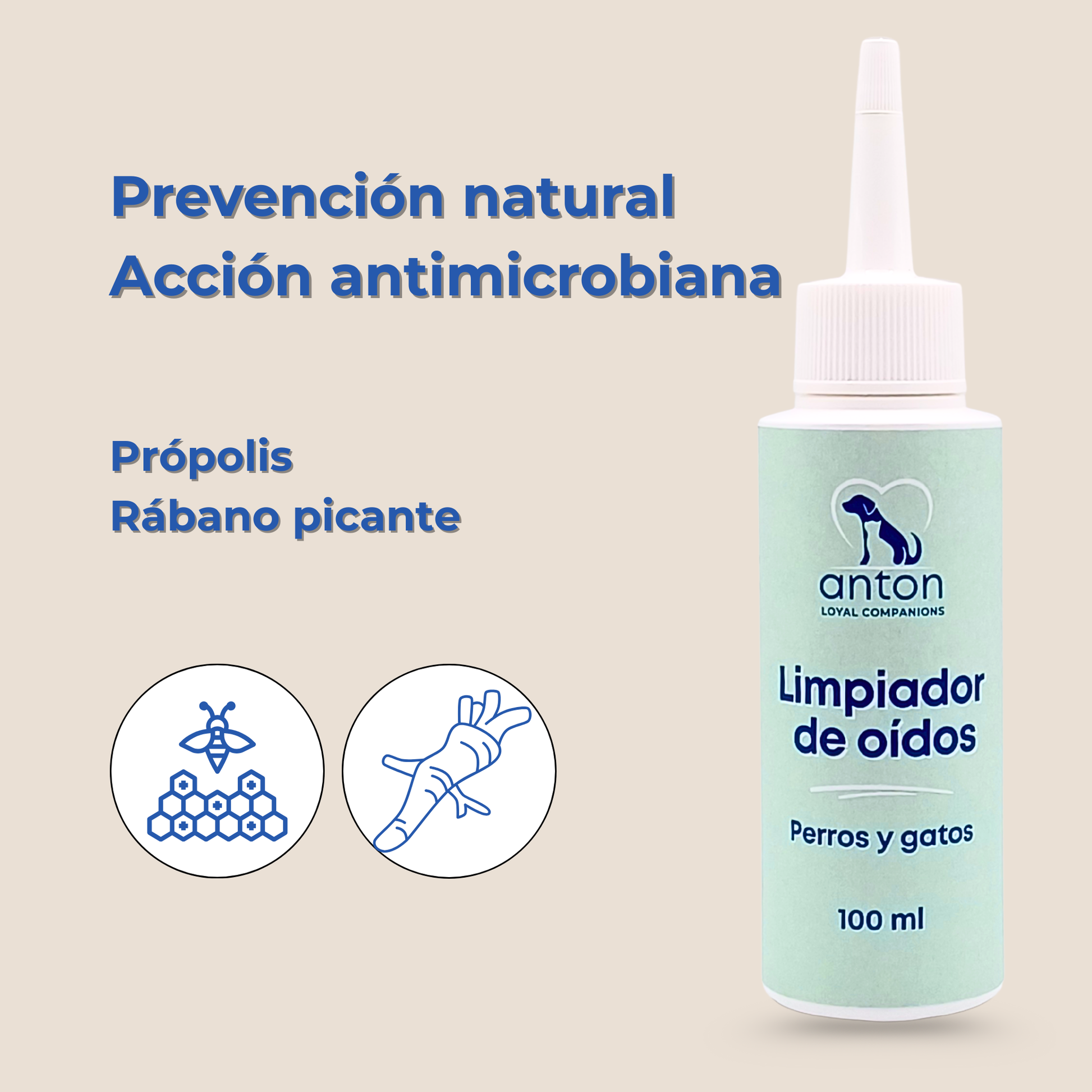 Limpiador natural para la higiene de oídos de perros y gatos – 100 ml_3