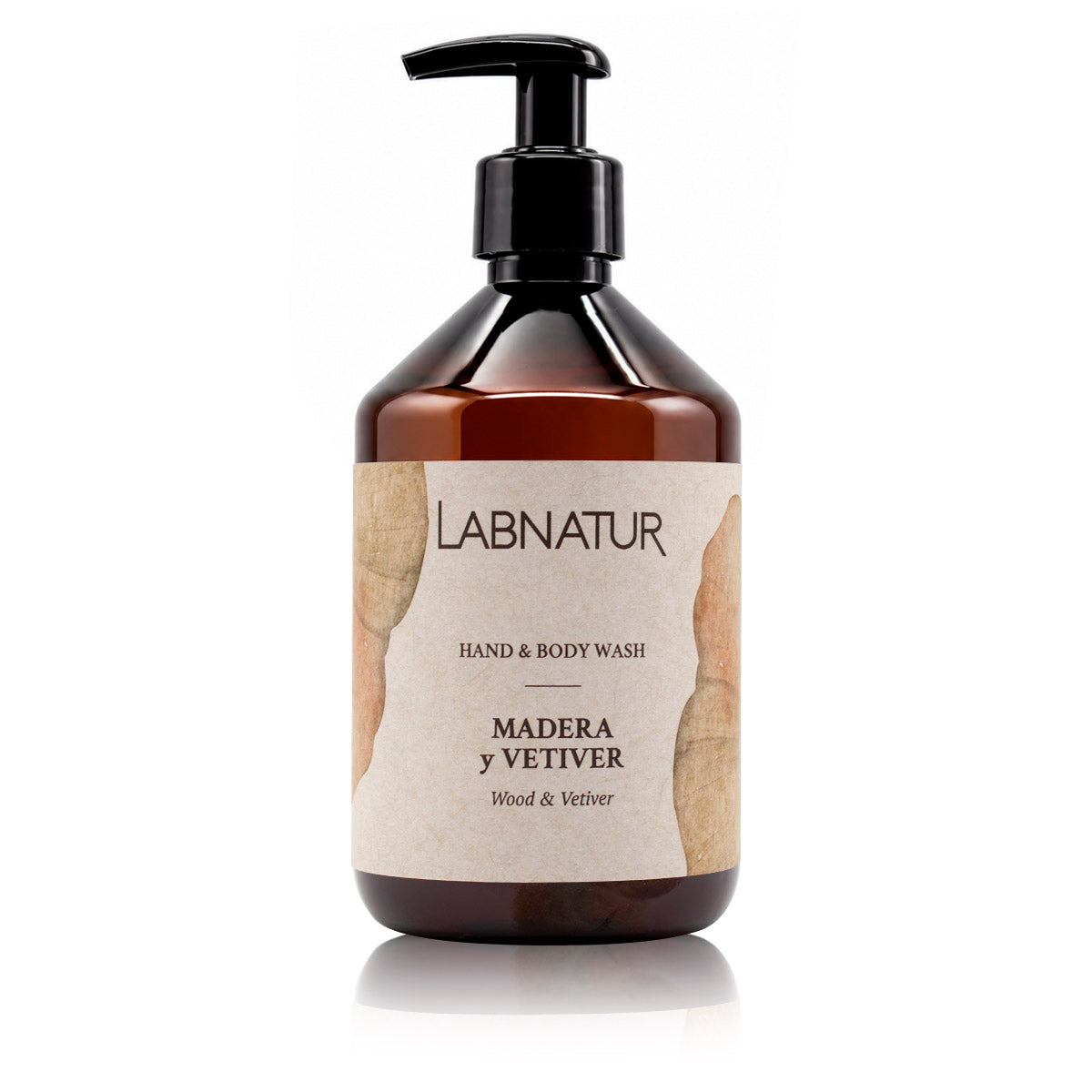 Jabón Manos y Cuerpo Madera y Vetiver Labnatur 500 ml | Aroma Amaderado y Cítrico | Limpieza Suave | Vegano_0