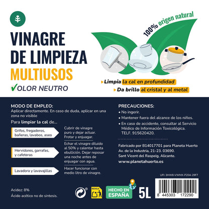 Pack de 3 Vinagre de Limpeza Branco Planeta Huerto 5 L