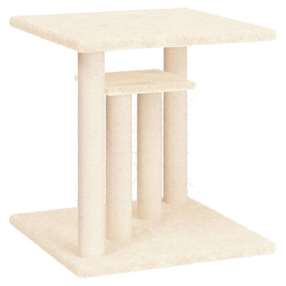 Vidaxl Postes Rascadores Para Gatos Con Plataformas Crema 50 Cm_0