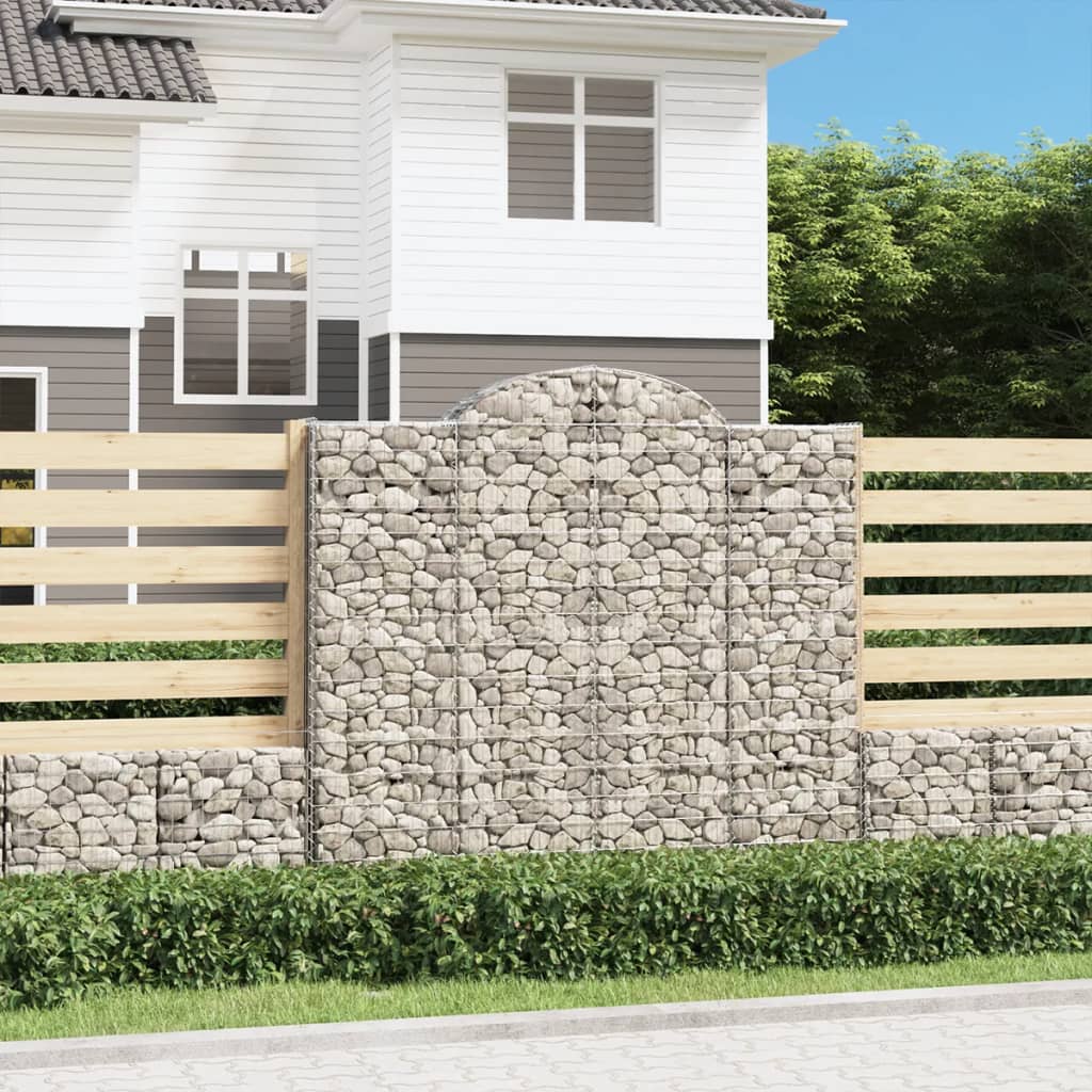 Cestas De Gaviones 4 Uds Forma De Arco Hierro 200x30x180/200 Cm_1