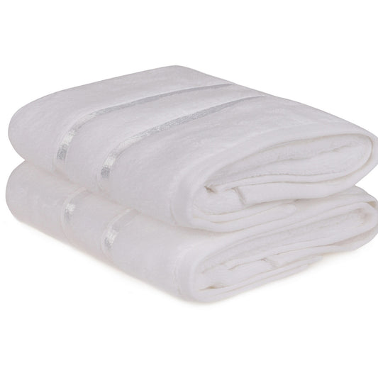 Juego De Toallas De Mano (2 Piezas) Blanco