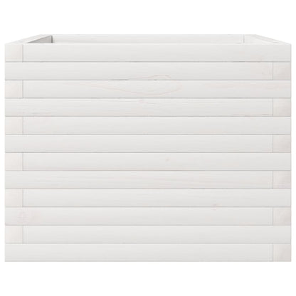 Jardinera De Madera Maciza De Pino Blanco 60x60x45,5 Cm_5