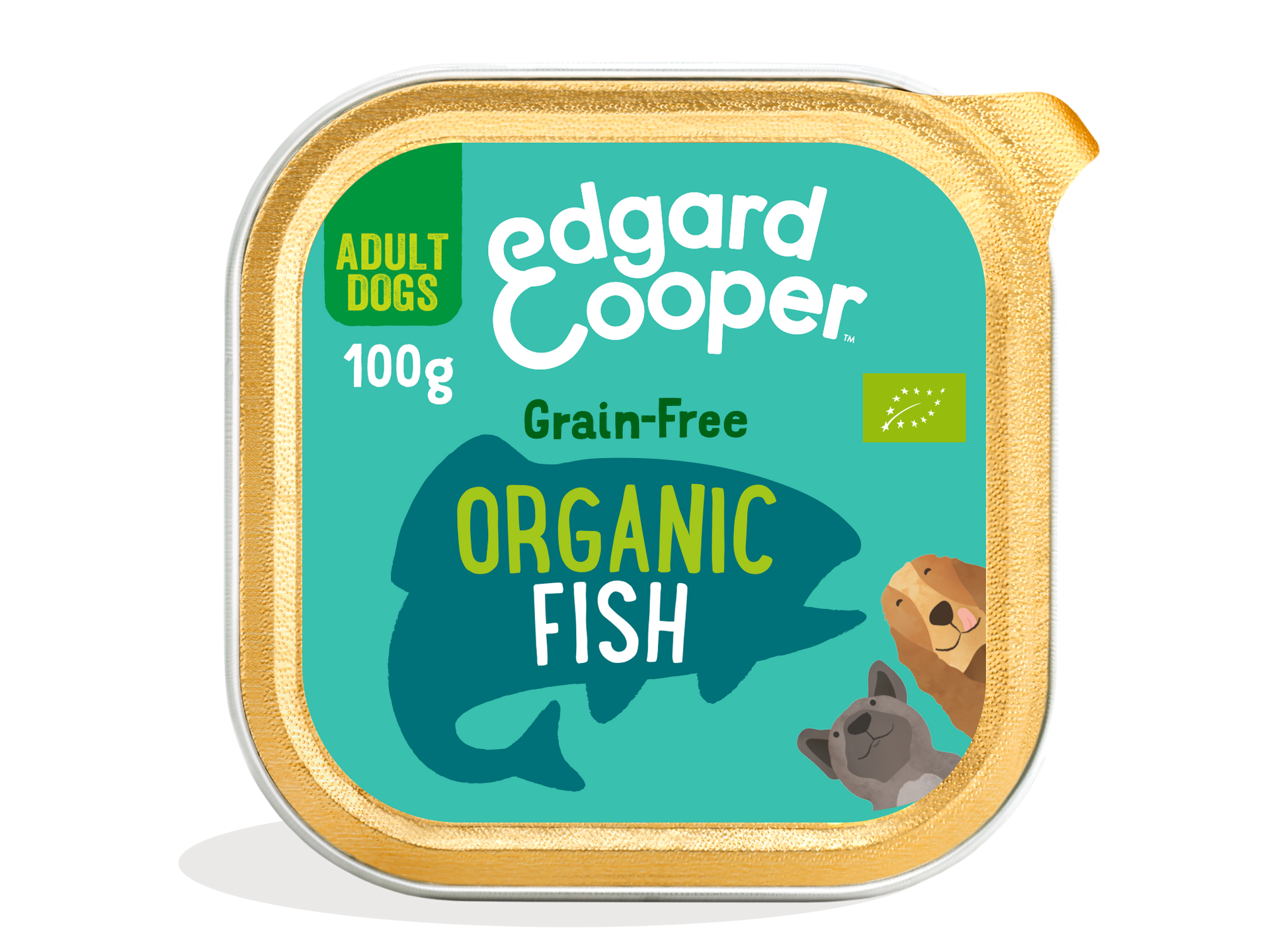 Tarrina de comida para perros con pescado orgánico sin cereales | Edgard & Cooper 100 g
