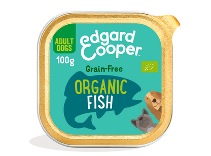 Tarrina de comida para perros con pescado orgánico sin cereales | Edgard & Cooper 100 g