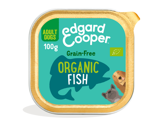 Tarrina de comida para perros con pescado orgánico sin cereales | Edgard & Cooper 100 g