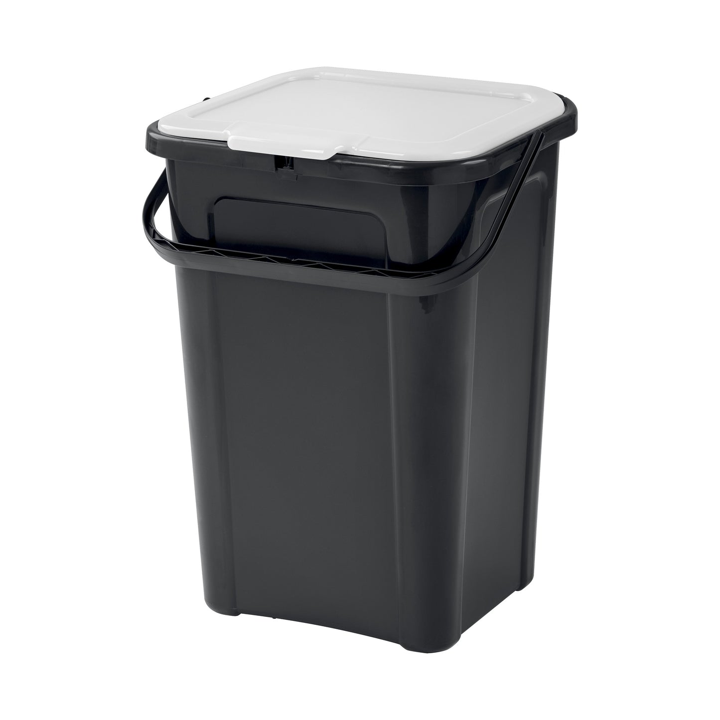 Cubo De Basura 44l cover Line Con Base Negra + Mango Blanco_0