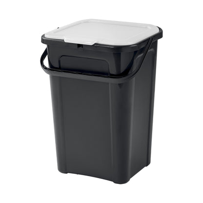 Cubo De Basura 44l cover Line Con Base Negra + Mango Blanco_0