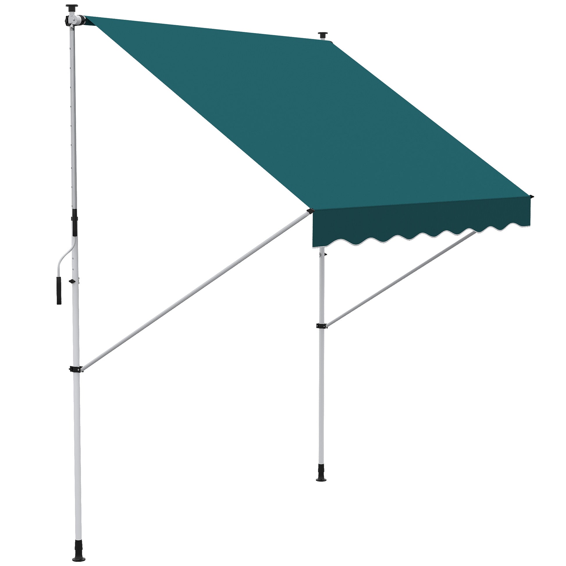 Outsunny Toldo Manual Retráctil 200x150x170-280cm Con Manivela Para Terraza_0