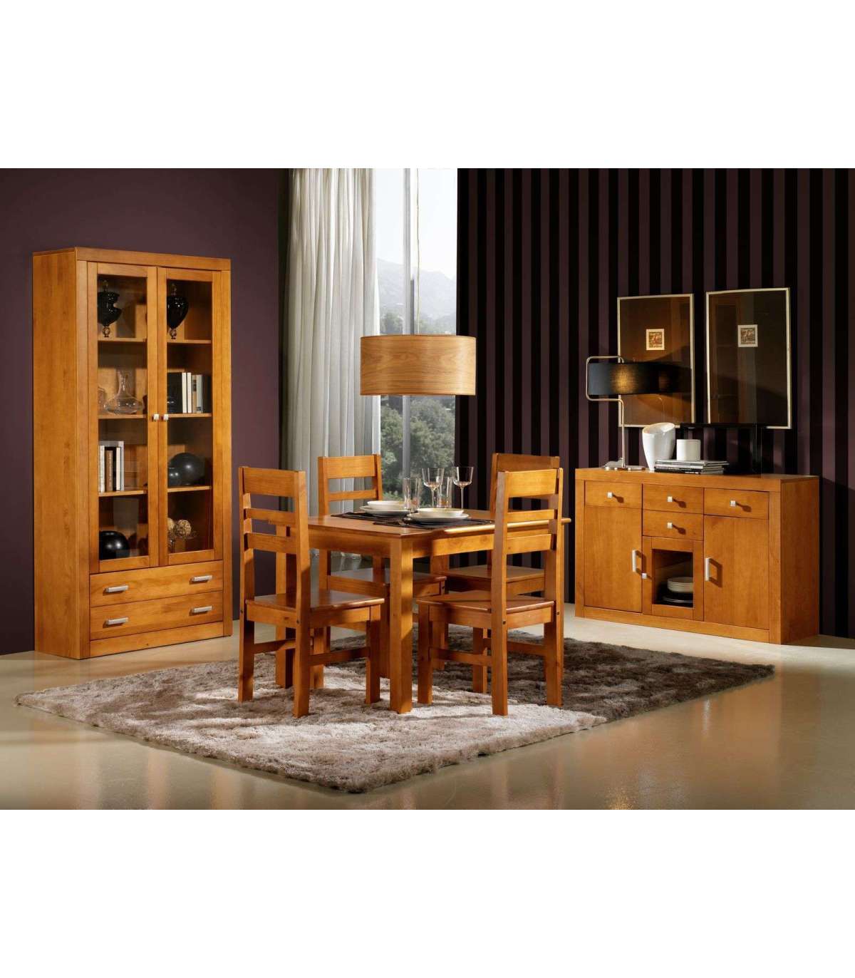 Vitrina 2 Puertas En Madera Maciza 200 Cm(alto)100 Cm(ancho)37 Cm(largo)_3