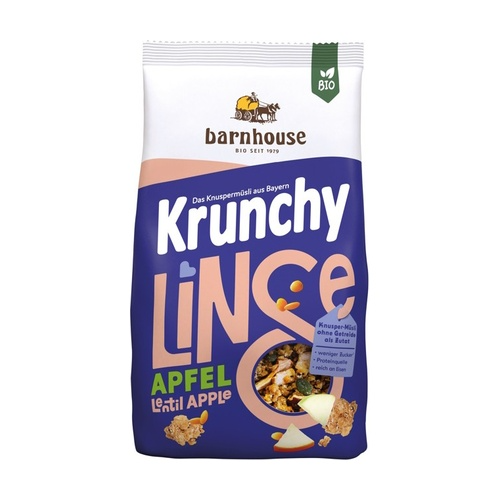 Muesli Proteína Crocante com Lentilhas e Maçã Biológica Barnhouse 325 gr