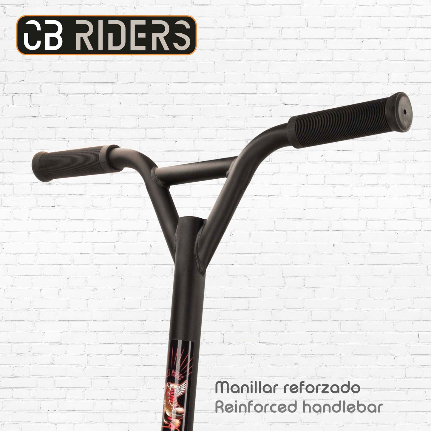 Patinete 2 Ruedas Acrobático Negro Y Naranja Cb Riders_4