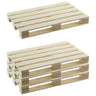 Suporte para copos de paletes de madeira, 4 unidades