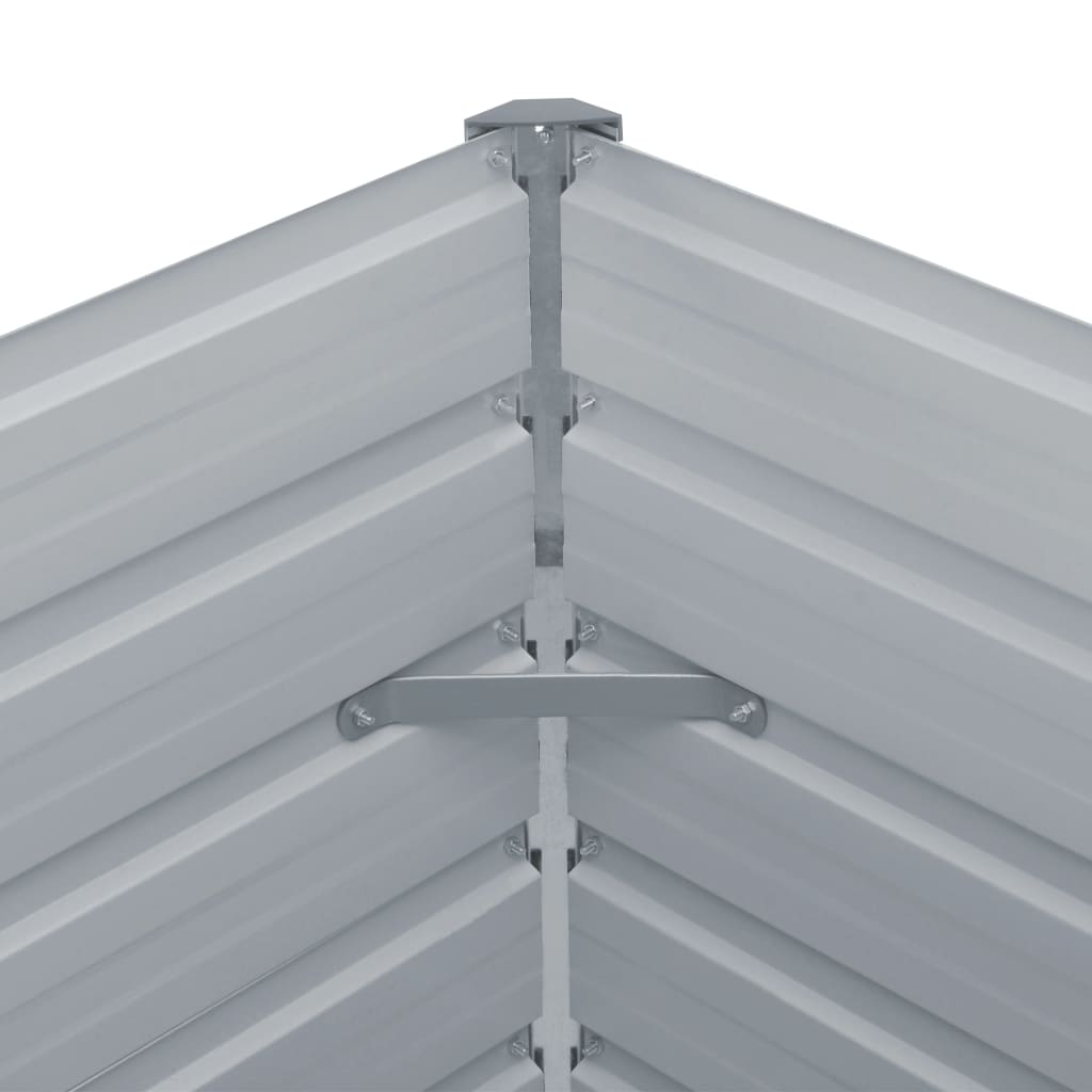 Jardinera Elevada De Acero Galvanizado Marrón 100x100x45 Cm_4