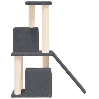 Vidaxl Rascador Para Gatos Con Postes De Sisal Gris Oscuro 82 Cm_3