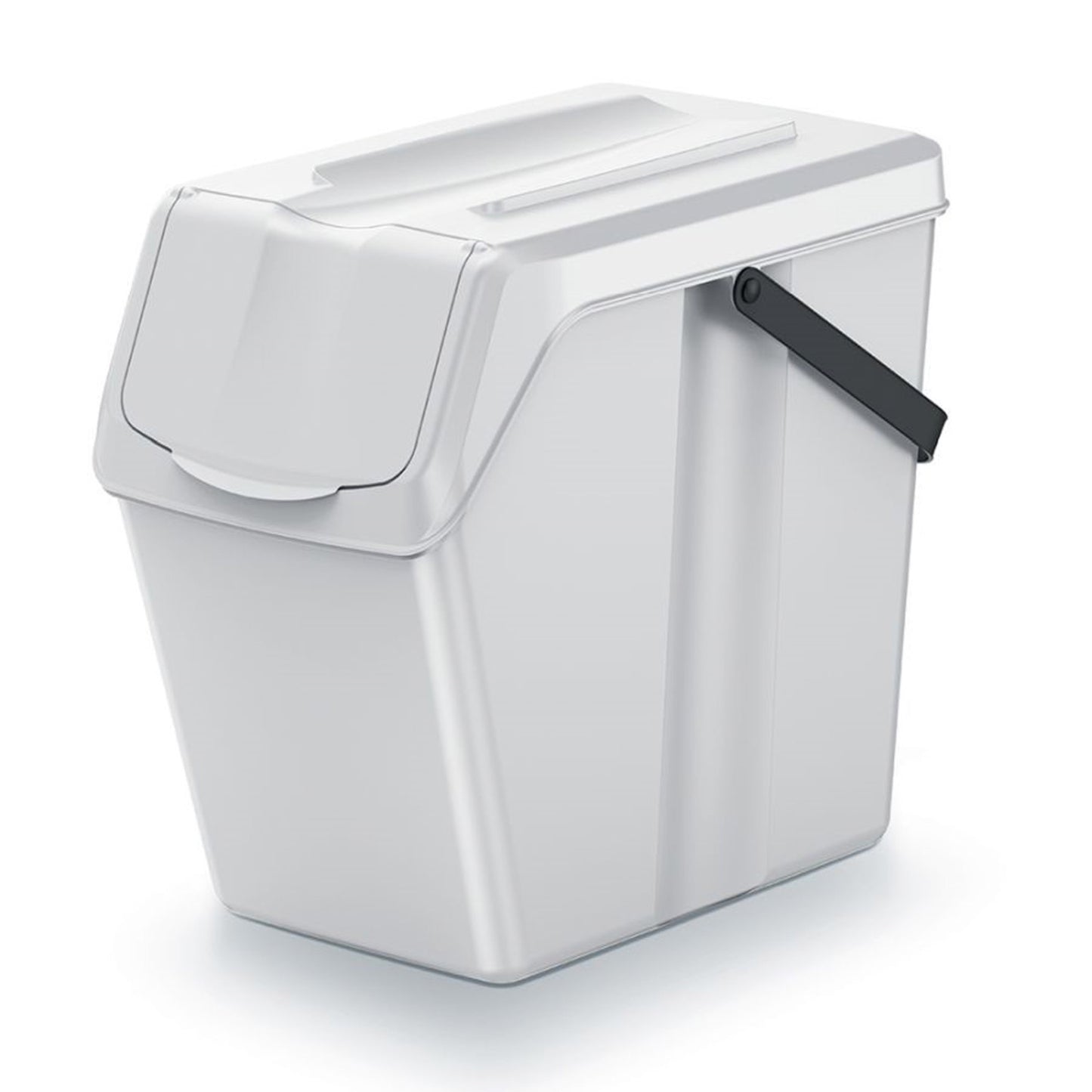 Set De 3 Cubos De Basura Keden Sortibox Para Reciclado, Blanco Roto, Volumen 3x25l_1