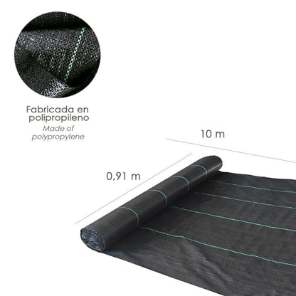 Malla Antihierbas (rollo 0,9x10 Metros) Malla Anti Maleza, Malla Geotextil Jardin, Tela Anti Hierbas Jardin,_1
