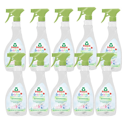 Embalagem com 10x Tira-nódoas para Bebé Frosch 500 ml