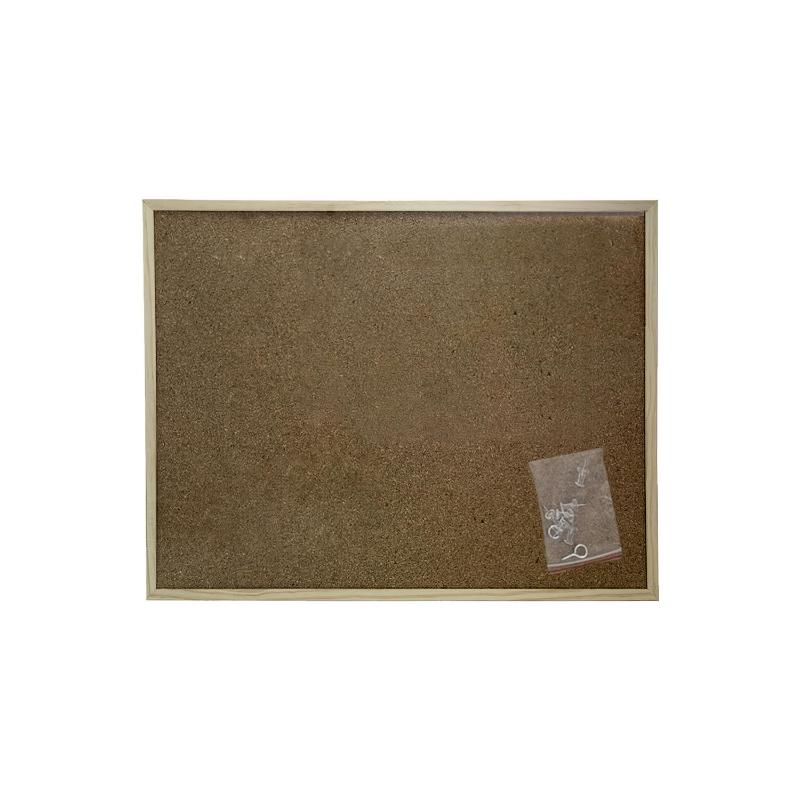 Corcho Pared 30x40 Cm. Marco Madera Con 6 Chinchetas