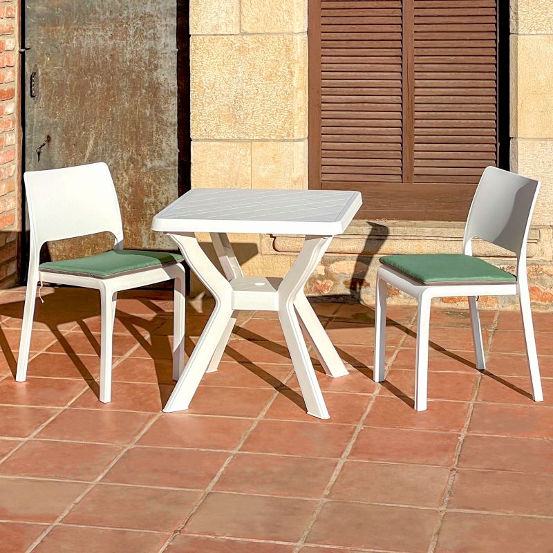 Pack 4 Sillas De Exterior Shine Apilables, Polipropileno, Blanco, 53 X 82 X 58_2