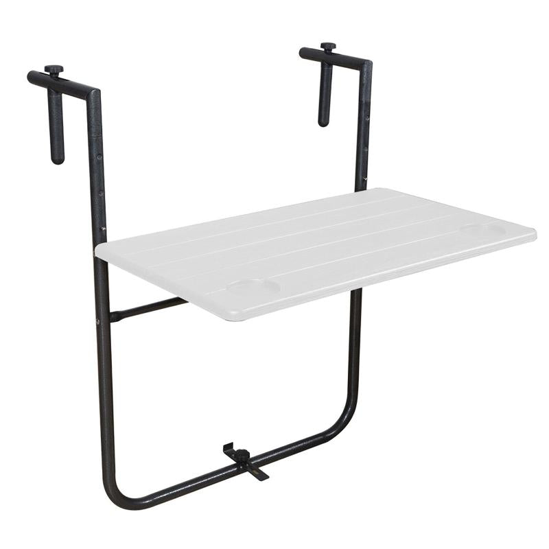 Mesa Plegable Colgante Para Balcones / Terrazas 36x60 Cm. Altura Regulable_0