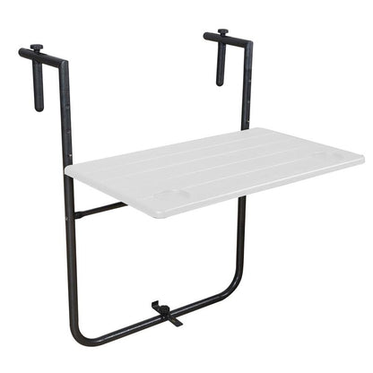 Mesa Plegable Colgante Para Balcones / Terrazas 36x60 Cm. Altura Regulable_0