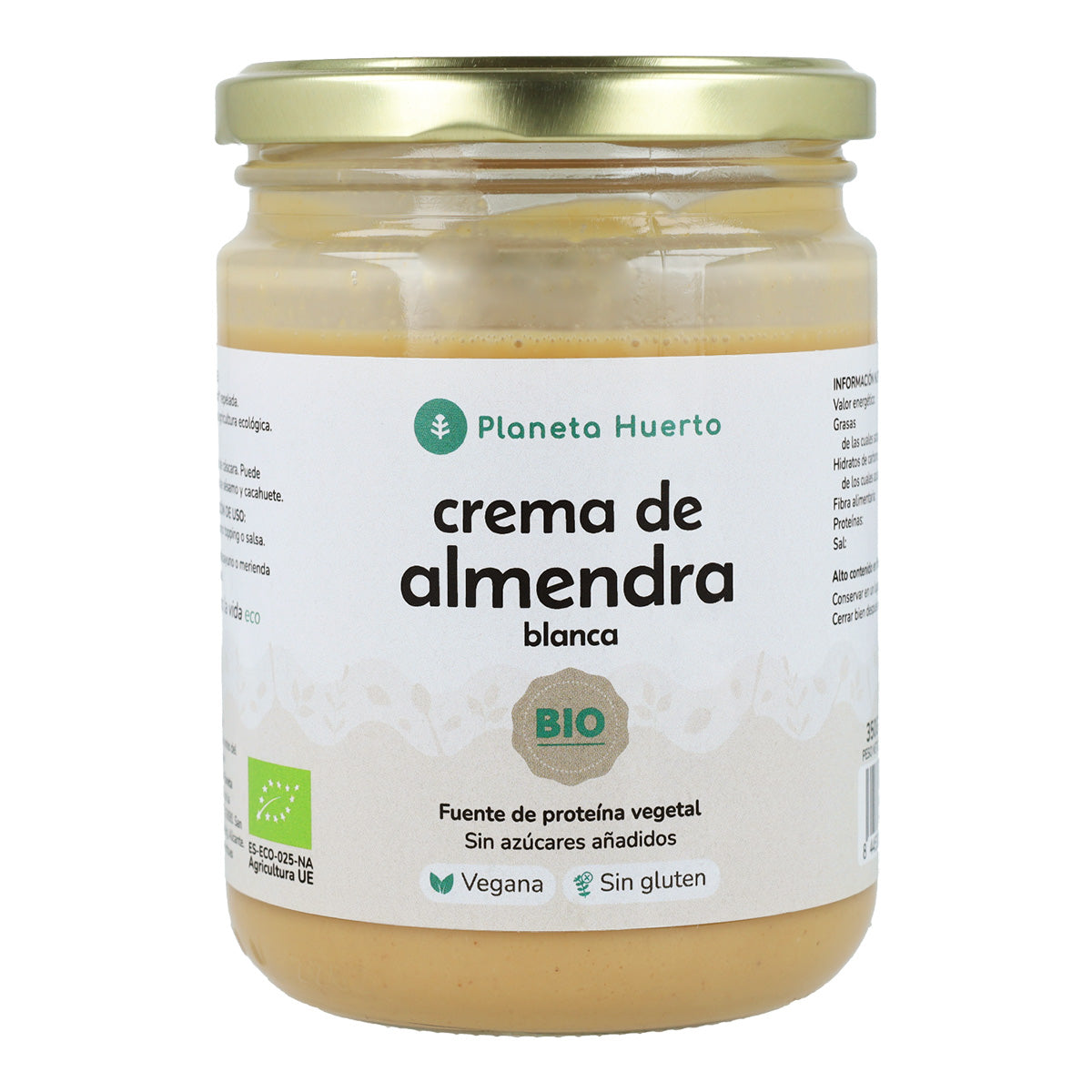 Creme de Amêndoa Branca Biológica Planeta Huerto 350g
