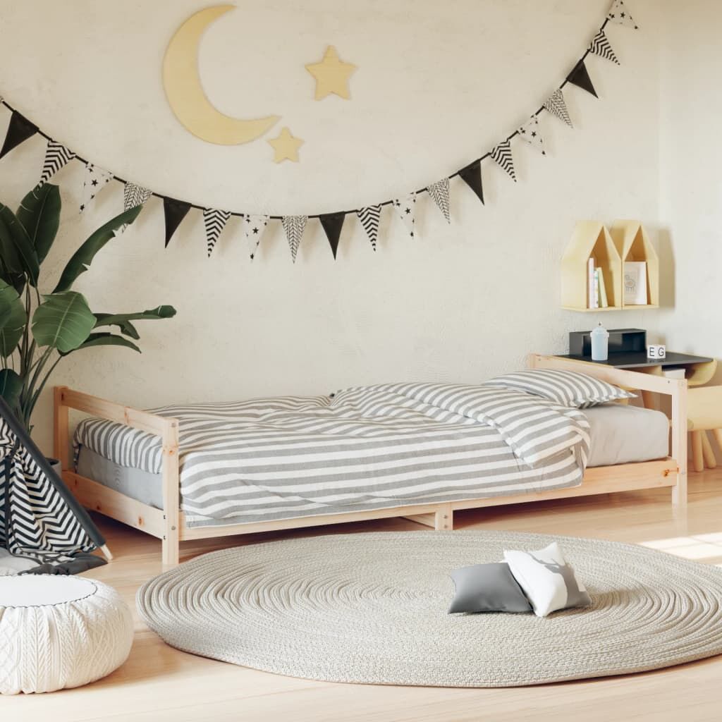 Vidaxl Estructura De Cama Para Niños Madera Maciza De Pino 90x190 Cm_1