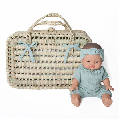 Maleta Mimbre Muñeca Bobble Verde_3