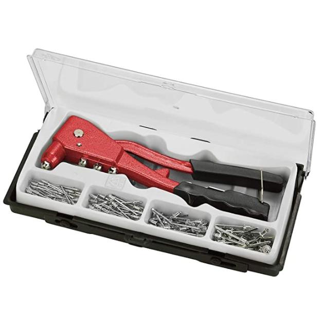 Conjunto de ferramentas de rebitagem com 100 rebites, KX