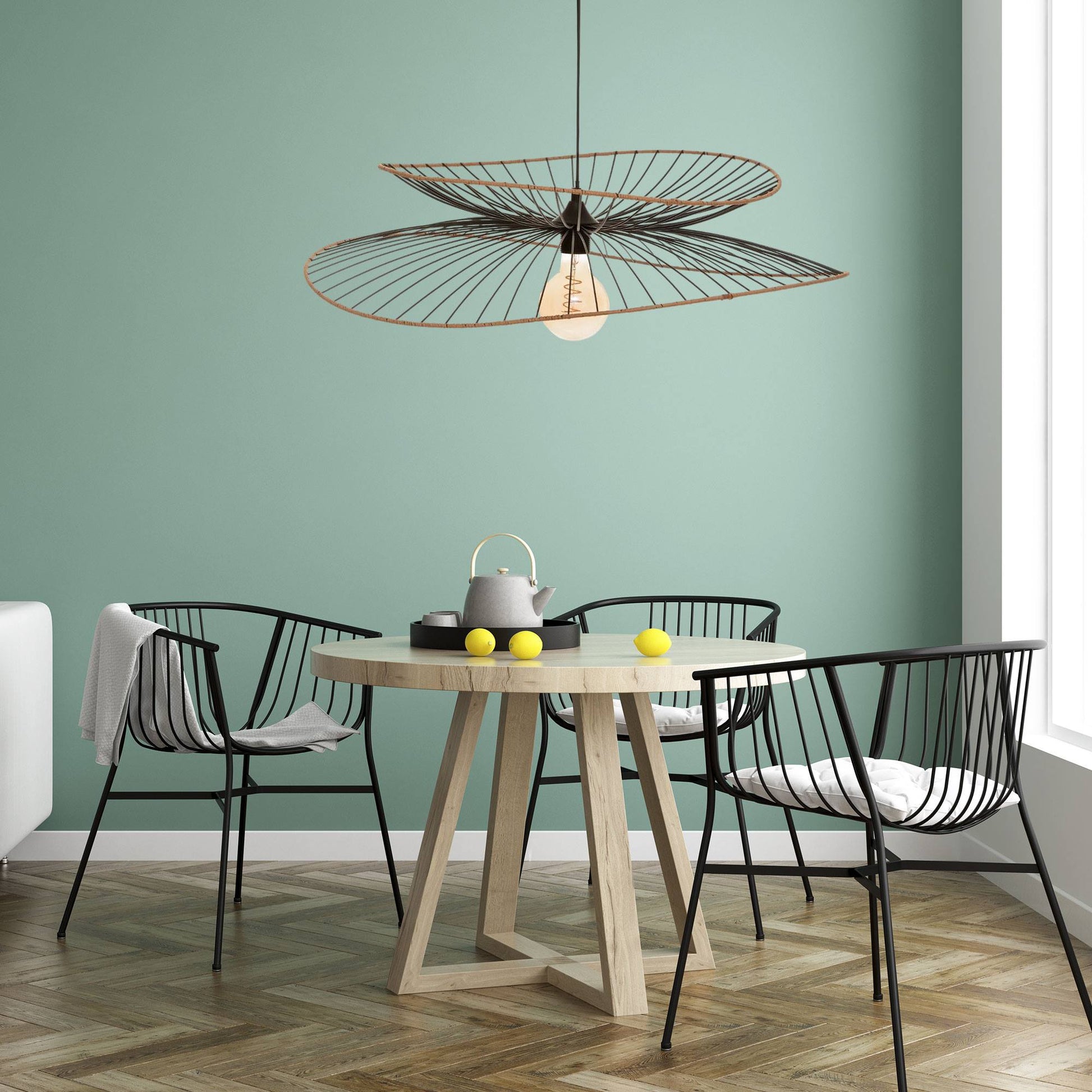 Well Home Lámpara De Suspensión 'alara' Metal Negro Ø69,5x17,5cm_5