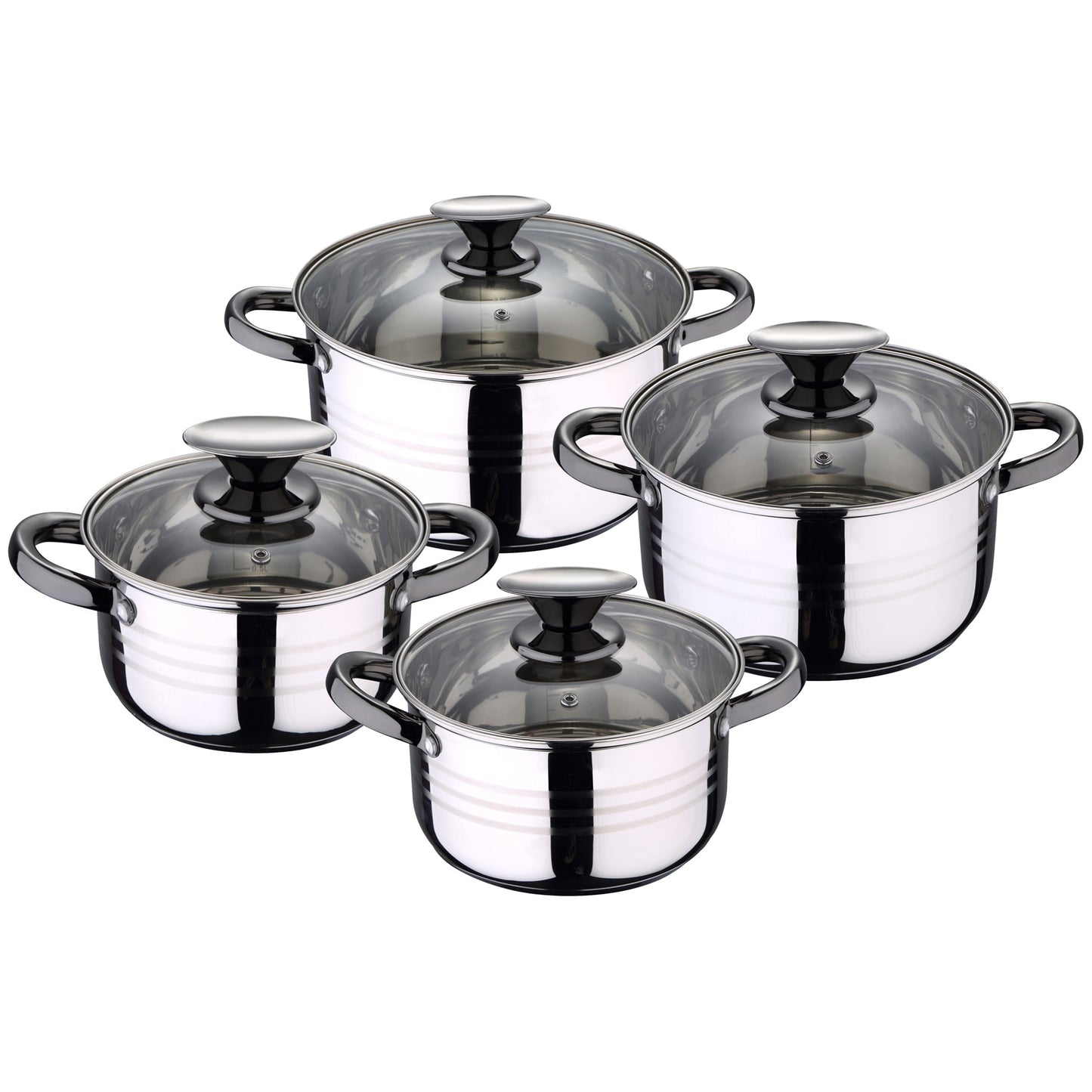 Bateria De Cocina 8 Piezas Apta Para Induccion San Ignacio Hita En Acero Inoxidable Con Set De 3 Cuchillos En Acero Inoxidable Con Barra Magnetica_4