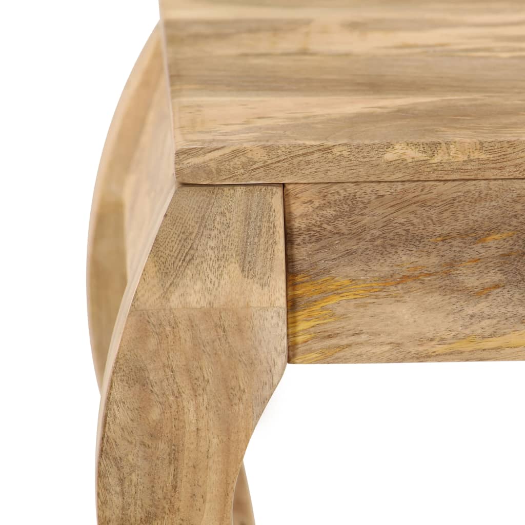 Mesa Auxiliar 45x45x40 Cm Madera Maciza De Mango_3