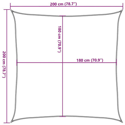 Vidaxl Toldo De Vela Hdpe Rojo 160 G/m² 2x2 M_2