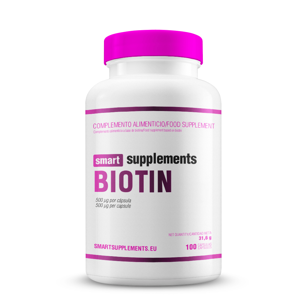 Biotina 500μg - 100 Cápsulas - Biotina - Smart Supplements_0